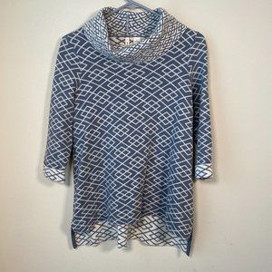 Anthropologie Moth Cowl Neck Argyle Sweater Alpaca Size XS